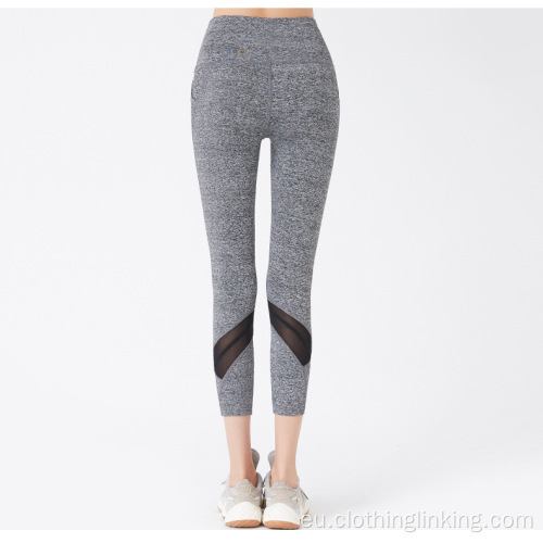 Gerri altuko erdiko txahal legging Yoga Pant